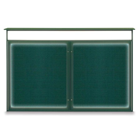 United Visual Products Open Faced Traditional Rounded Corkboard UV647ARC-SATIN-MEDGRY